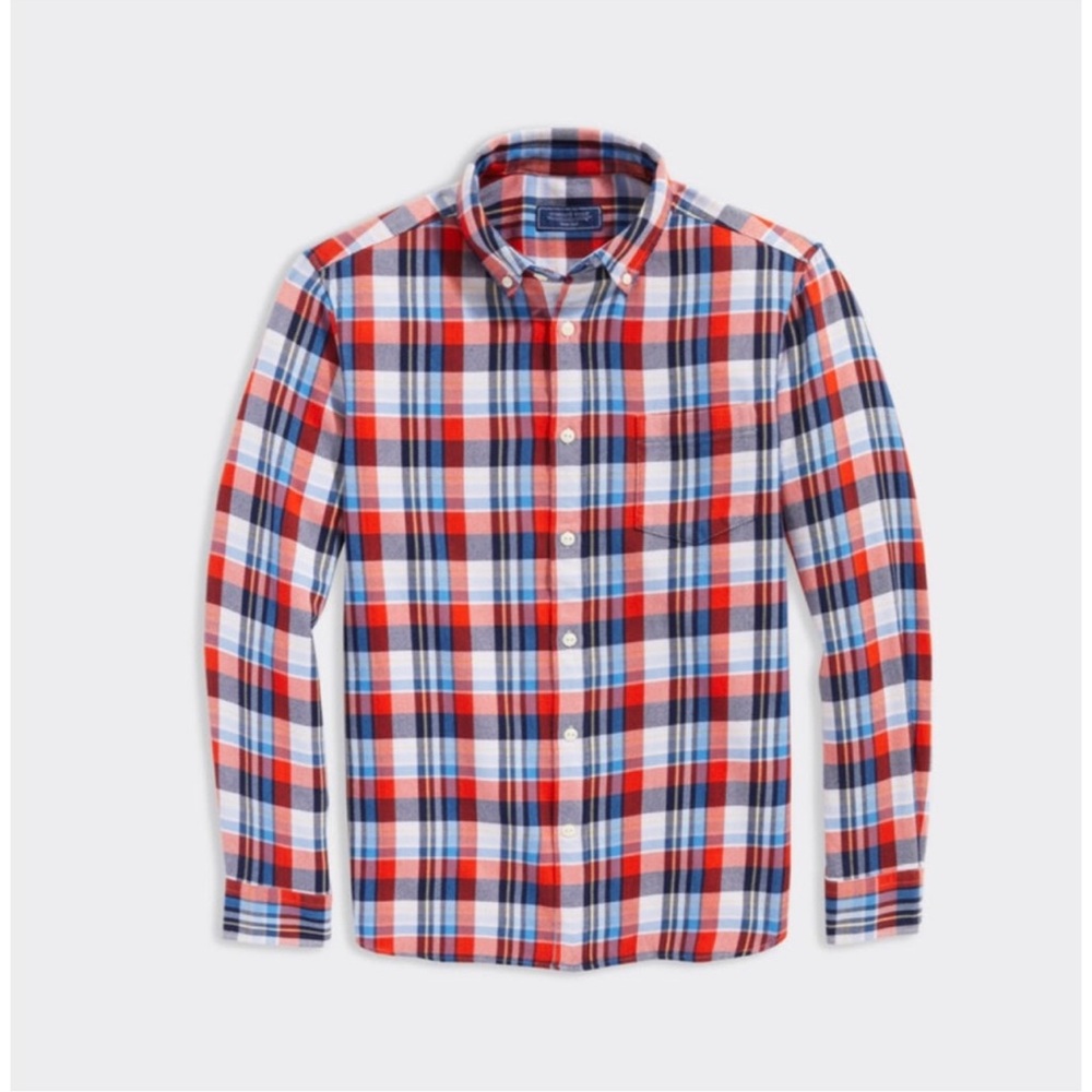 Vineyard Vines Cotton Twill Plaid Shirt